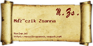 Móczik Zsanna névjegykártya